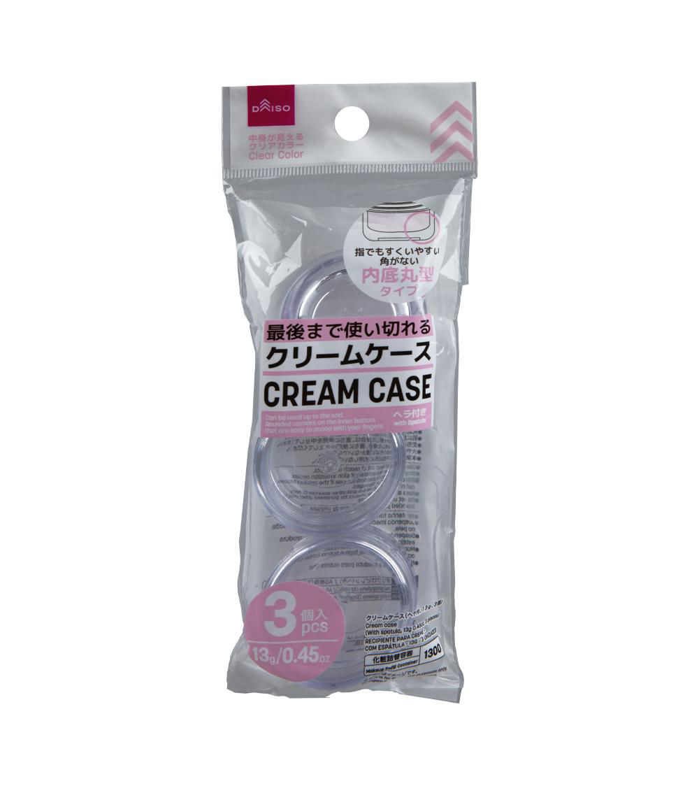 Cream Case with Spatula, Clear (3 pcs) - 13 g
