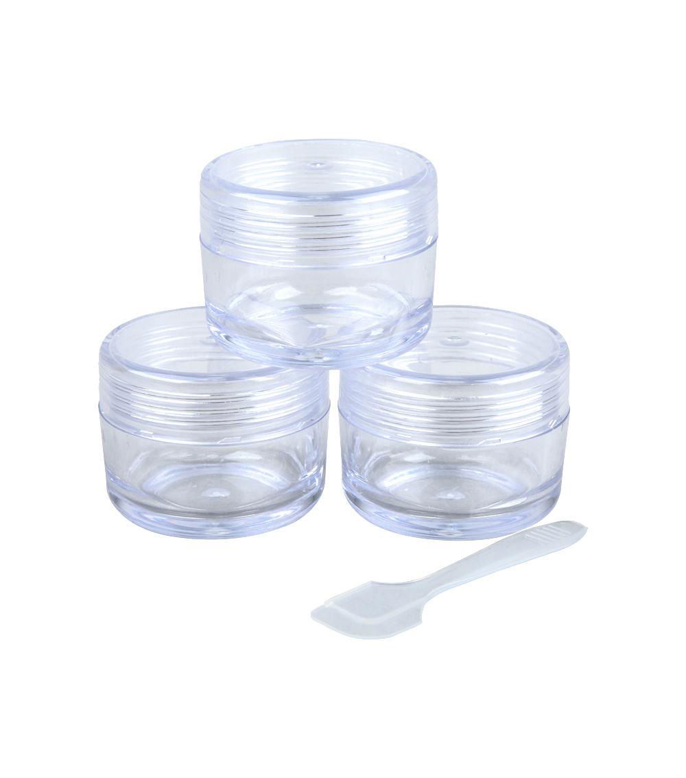 Cream Case with Spatula, Clear (3 pcs) - 22 g