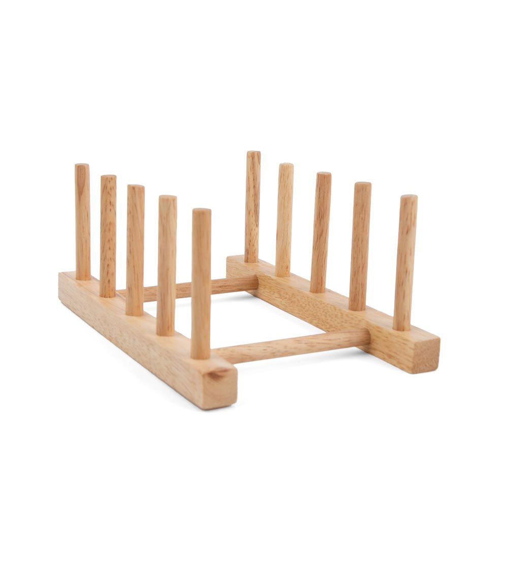 Wooden Dish Stand, Brown