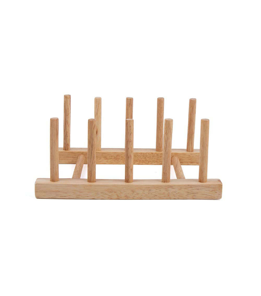 Wooden Dish Stand, Brown