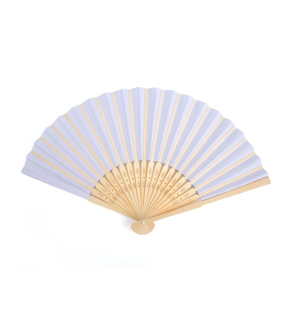 Folding Fan for Art Paper, White (1 pc) - 37cmx1.5cm