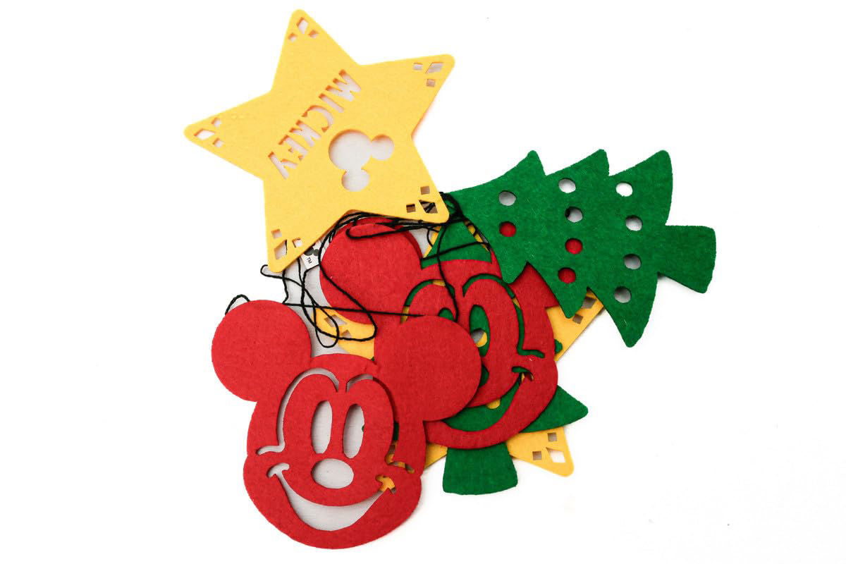 Mickey Mouse Felt Christmas Ornaments