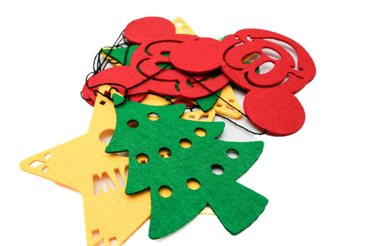 Mickey Mouse Felt Christmas Ornaments