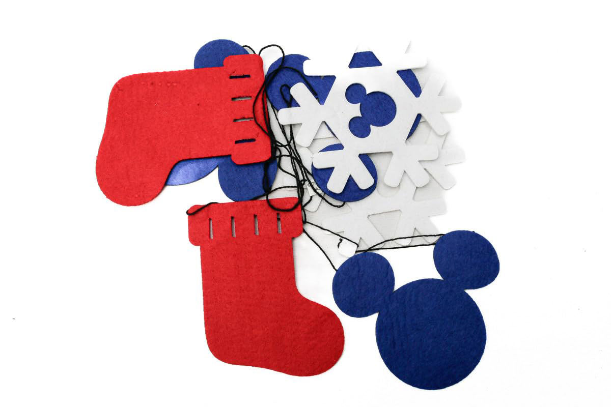 Mickey Mouse Felt Christmas Ornaments