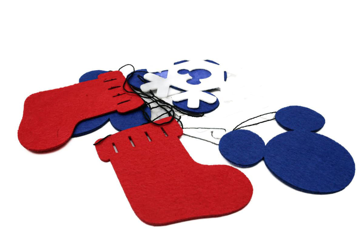 Mickey Mouse Felt Christmas Ornaments