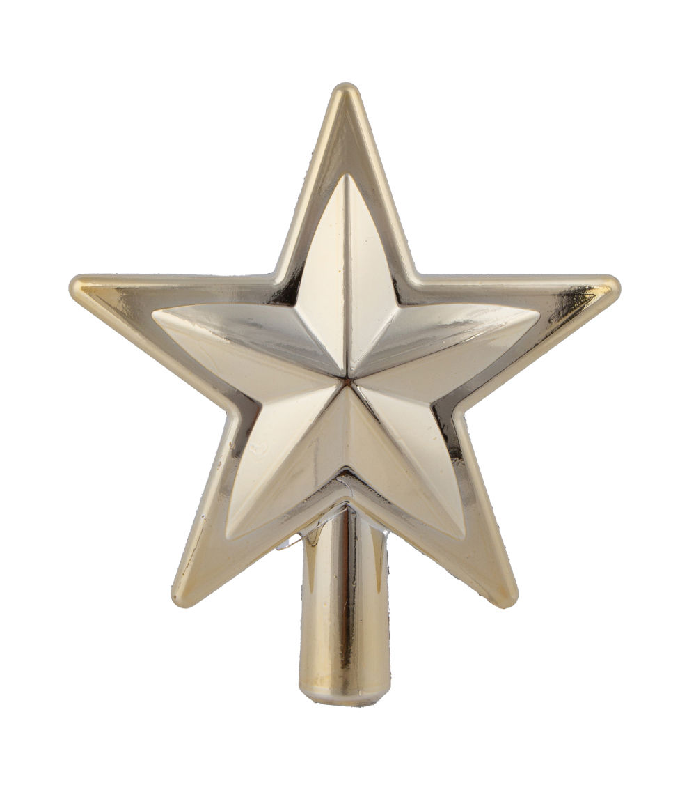 Sparkling Christmas Tree Top Ornament, Star – Assorted (1pc)