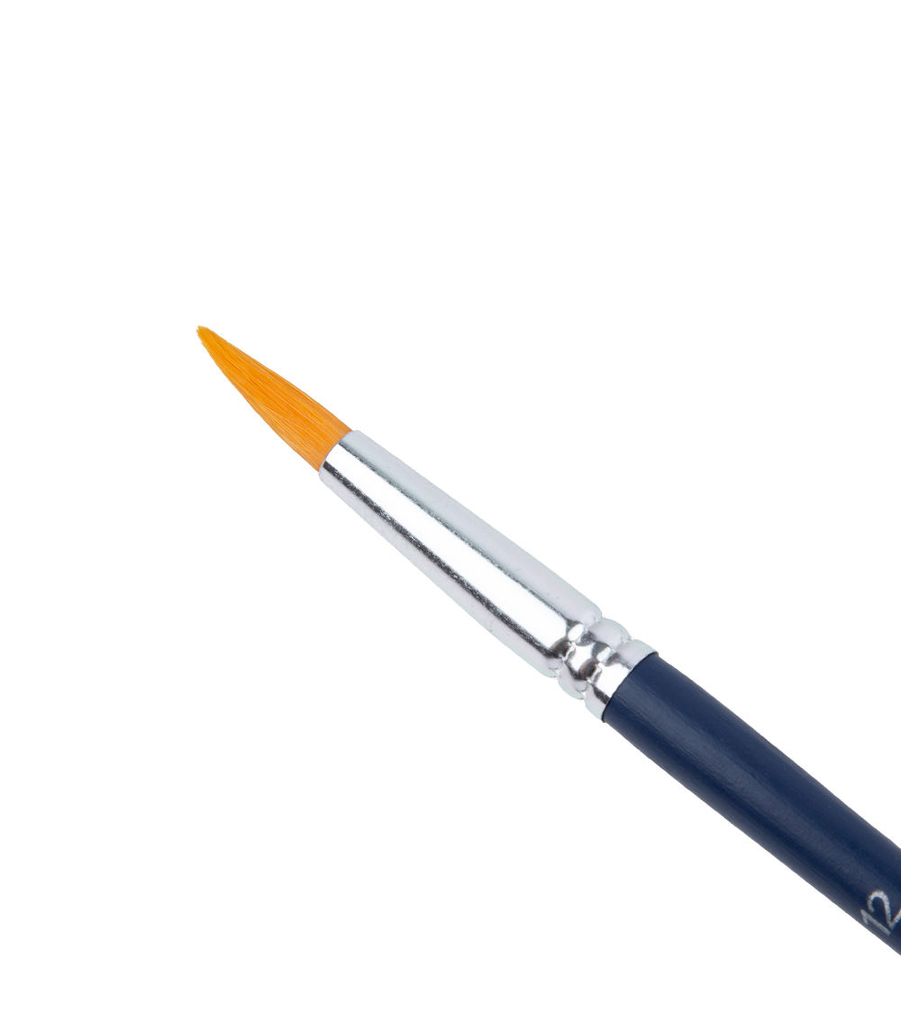 Round Paintbrush Set – Blue Handle (3 Pieces)