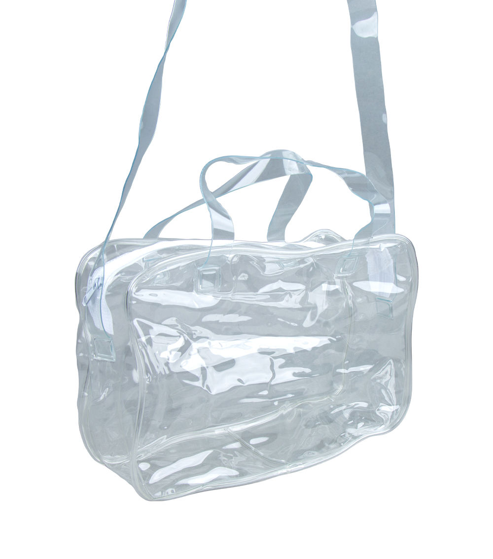 Clear Big Pouch with Handle & Shoulder Strap, Clear
