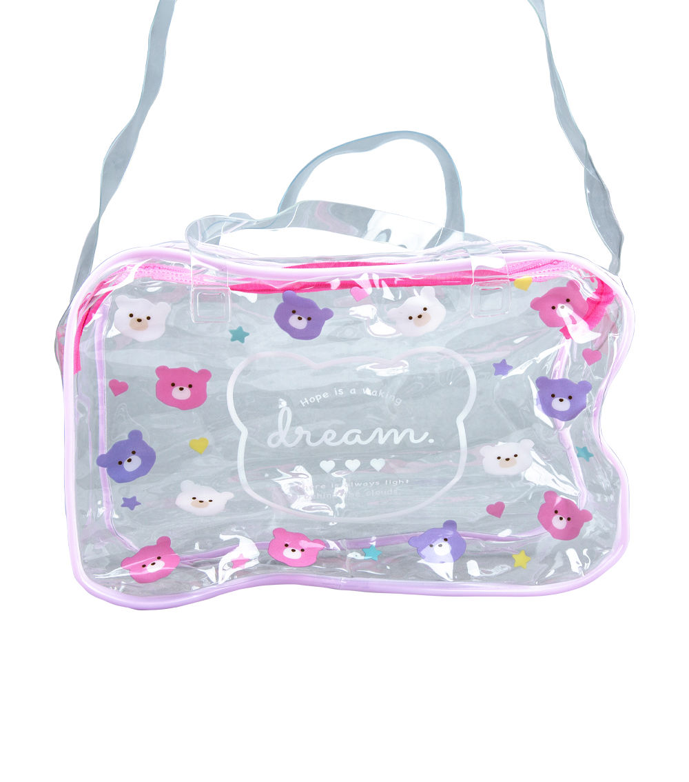 Big Pouch with Handle and Shoulder Strap, Multicolor