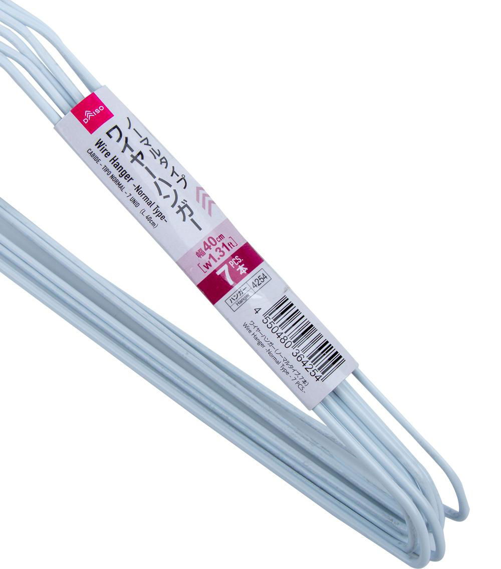 Normal Wire Hangers, White (7 pcs)