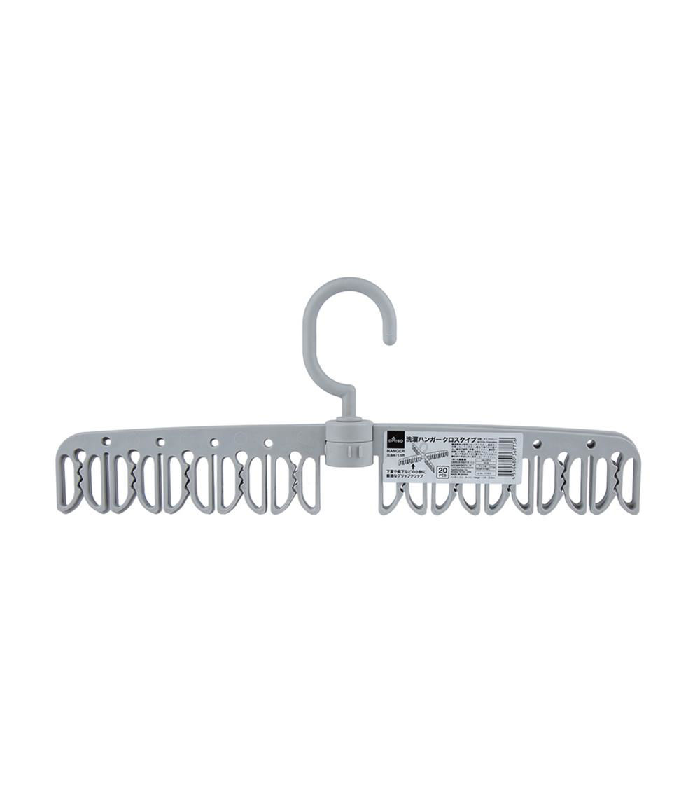 Cross Laundry Hanger with Clips, Assorted 1 pc (33.8cm)