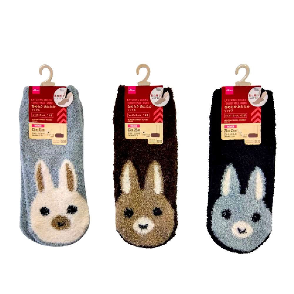 Shaggy Mole Rabbit Layering Socks, Assorted (1 pc)