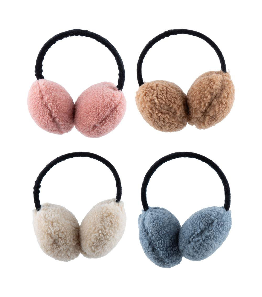 Plain Fluffy Ear Warmers, Assorted  (1 pc)
