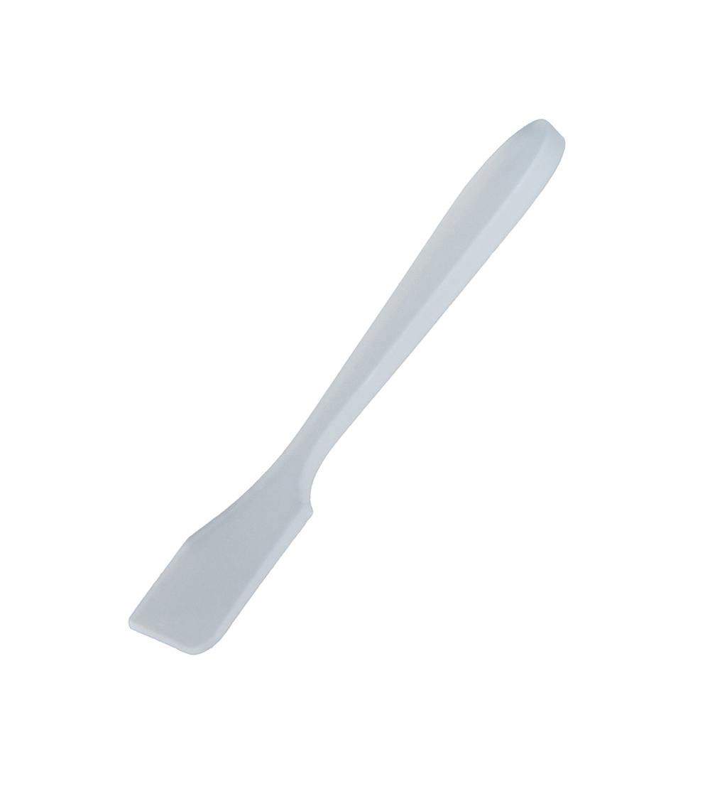 Oblique Cut Type Makeup Spatula, White (30 pcs)