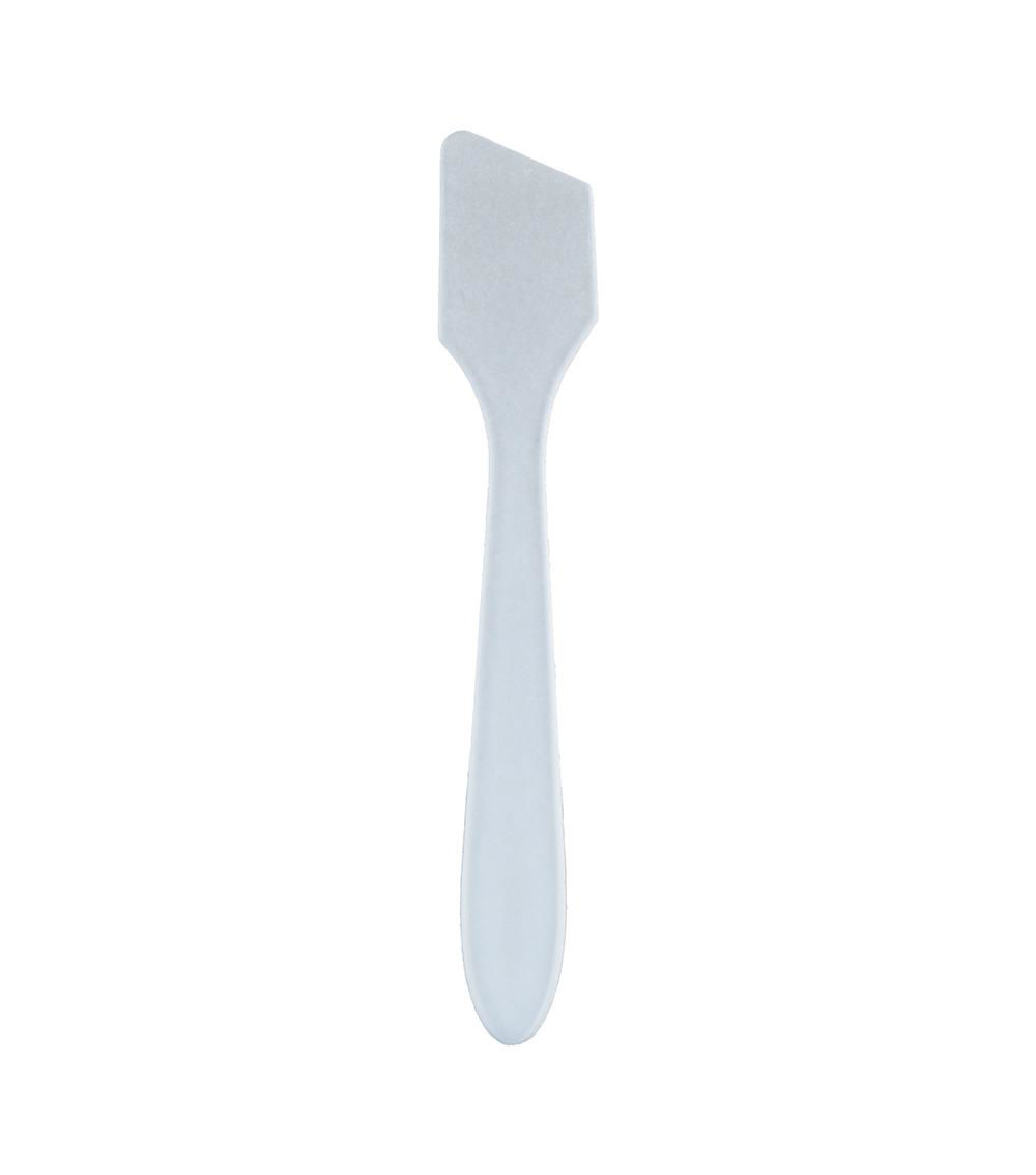 Oblique Cut Type Makeup Spatula, White (30 pcs)
