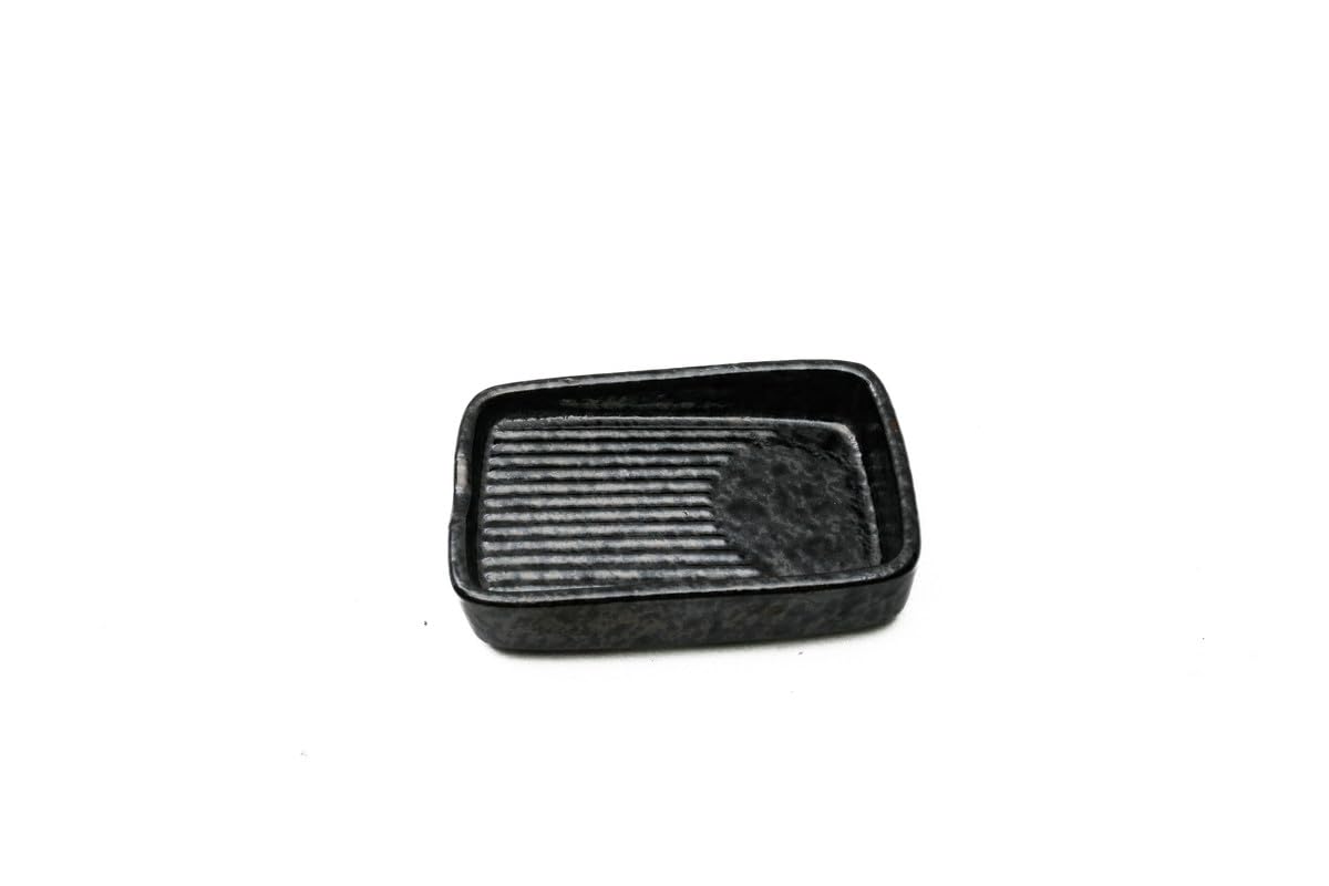 Black Rectangular Ceramic Grater Dish