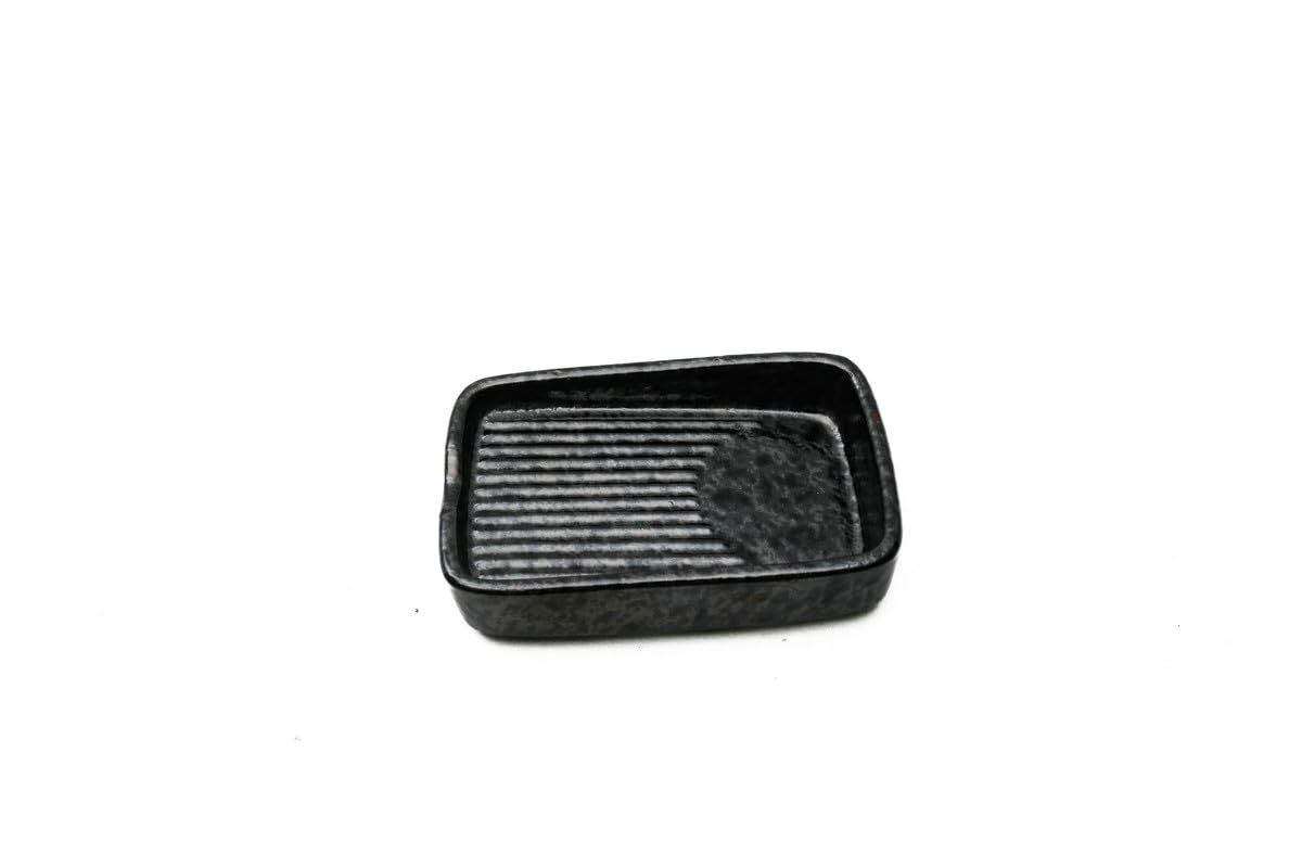 Black Rectangular Ceramic Grater Dish