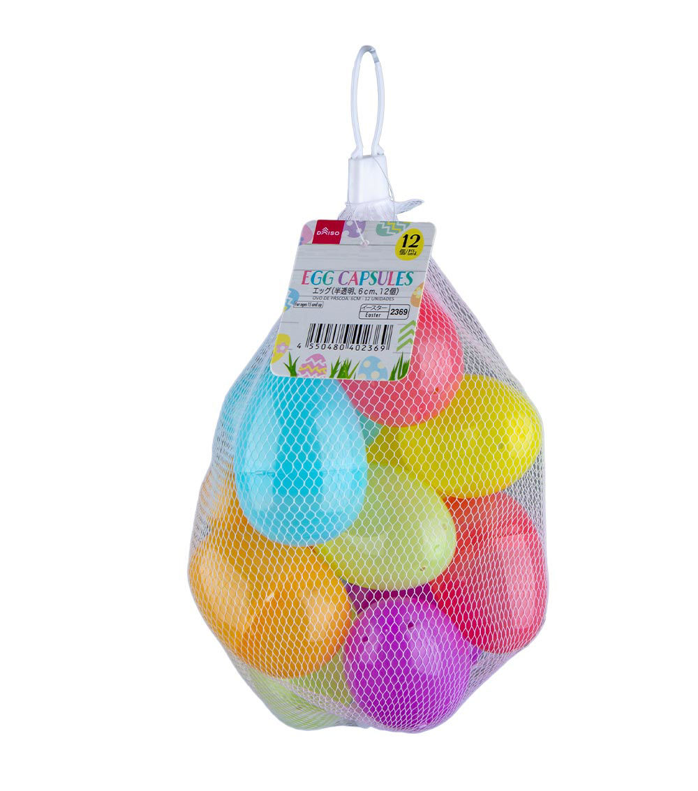 Easter Eggs – Translucent 6 cm, 12 pcs, Festive Set