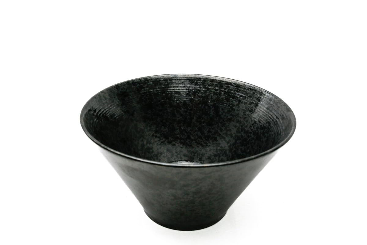 Black Melamine Ramen Bowl – Tapered Wide Design