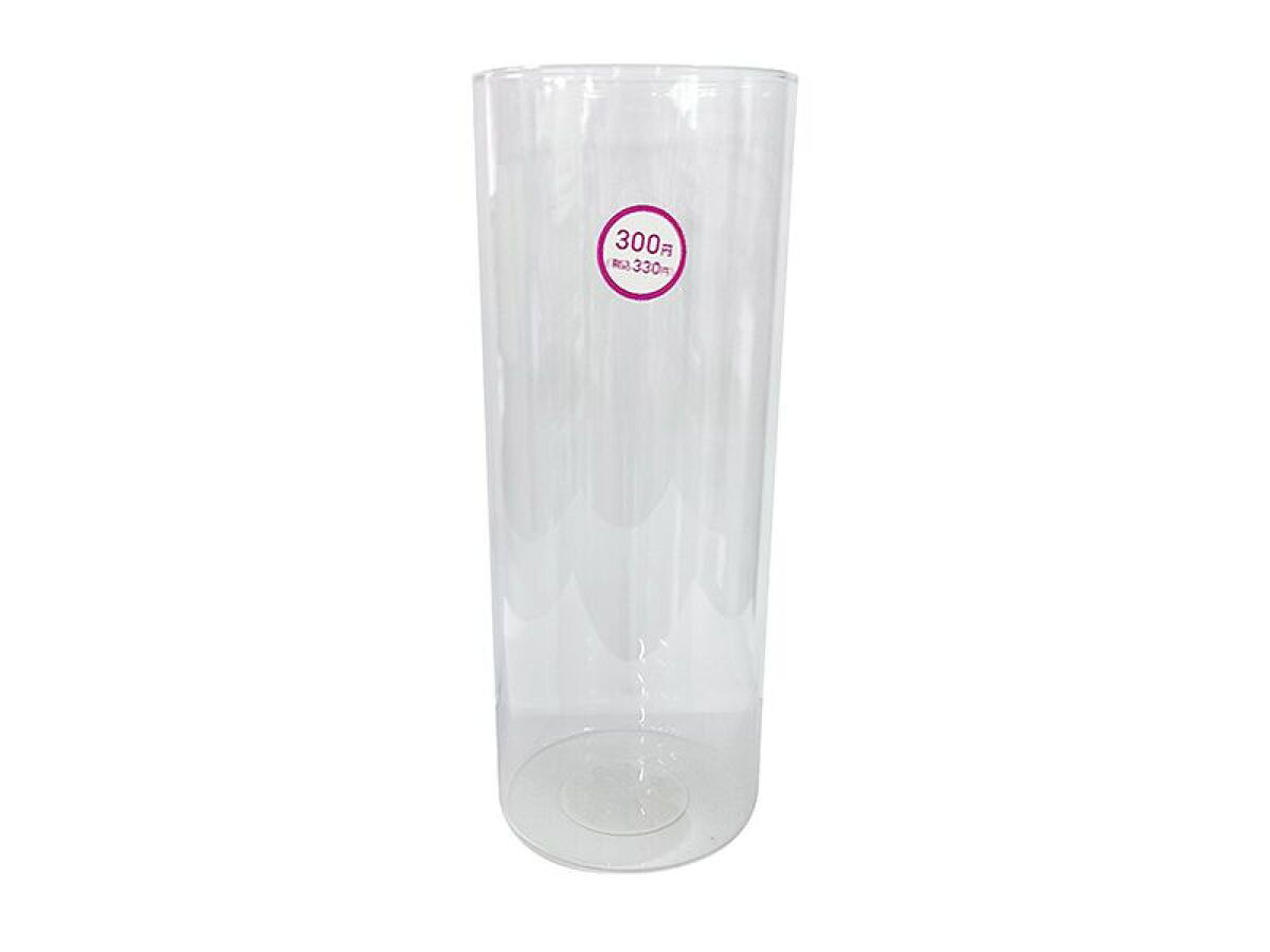 Cylindrical Glass Vase, Clear (1 pc) - 25cm
