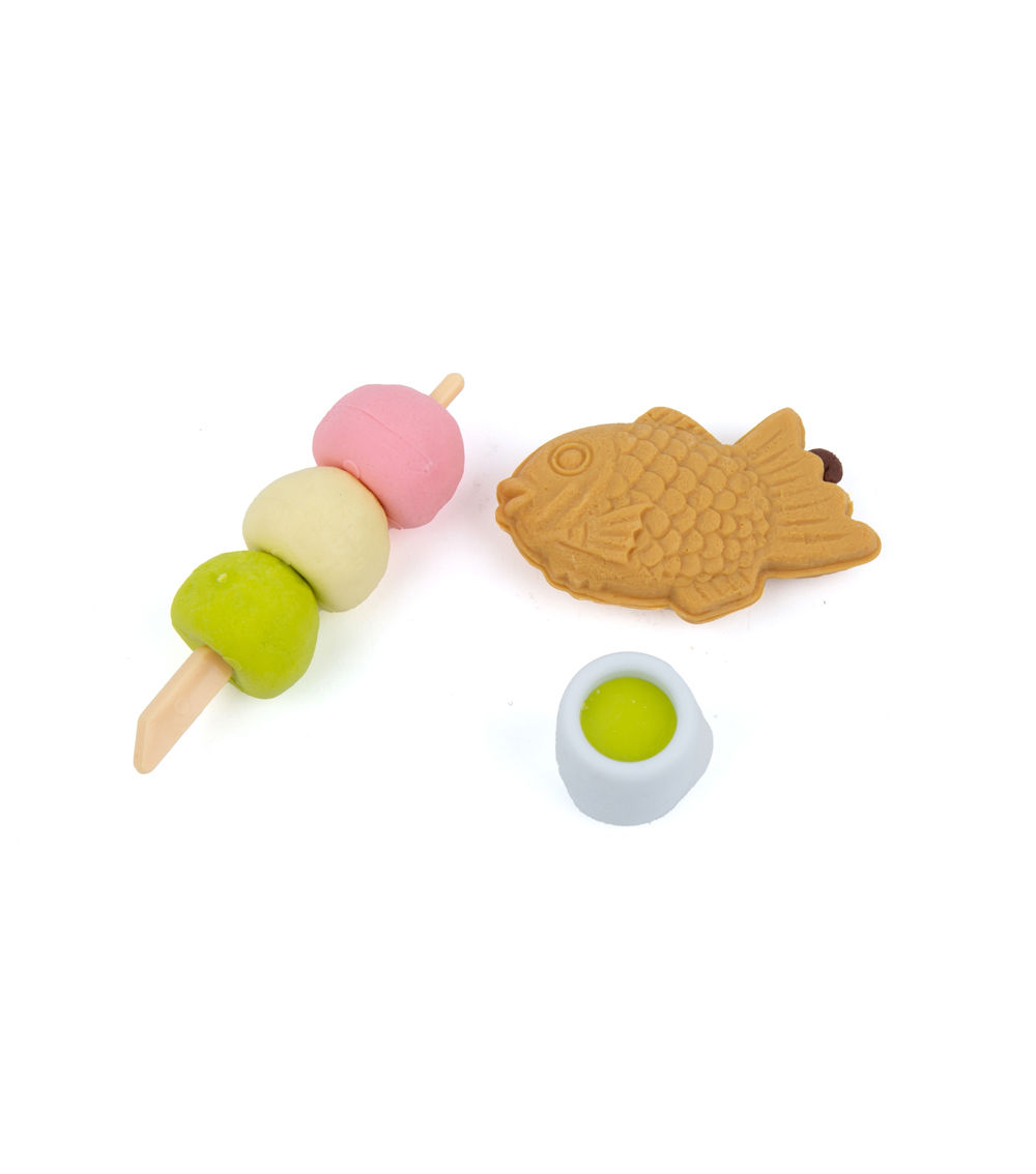 Japanese Sweets-Themed Eraser, Multicolor