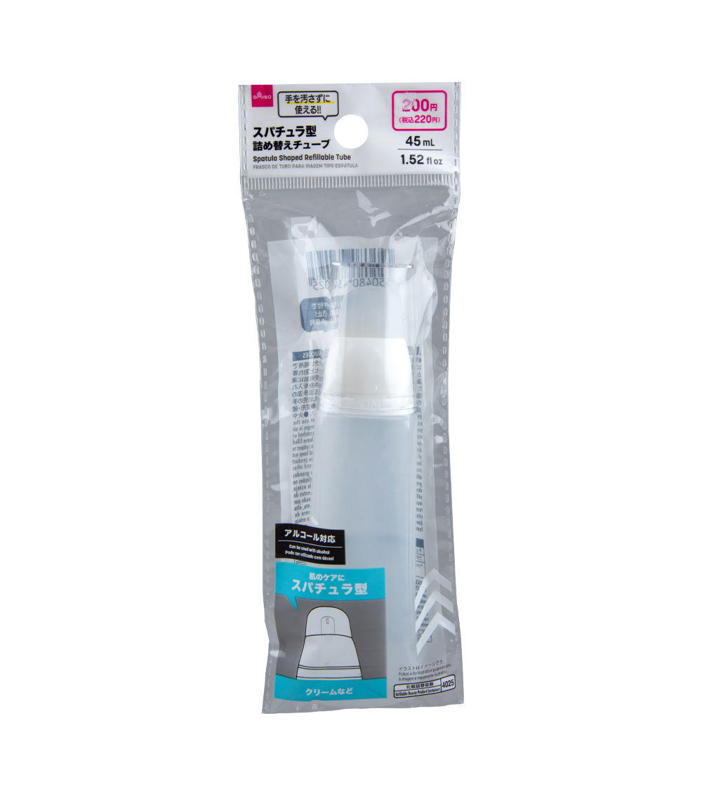 Spatula-Shaped Refillable Tube – Clear (1.52 fl oz - 45ml)