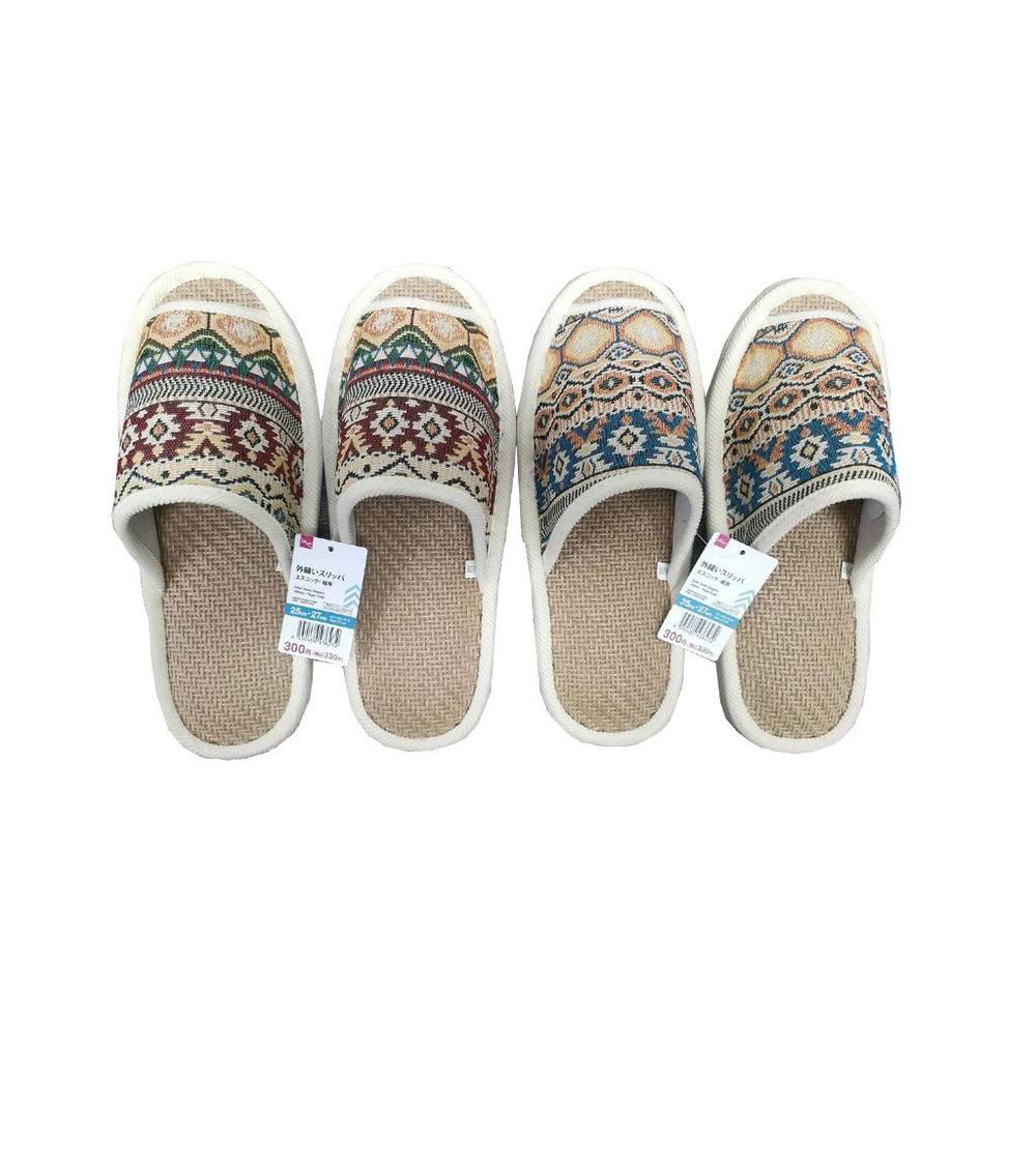 Folk Design Slippers, Assorted (1 pc) US 7-9/EU 39-43