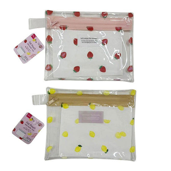 Fruit-Themed Flat Pouch with Handle
