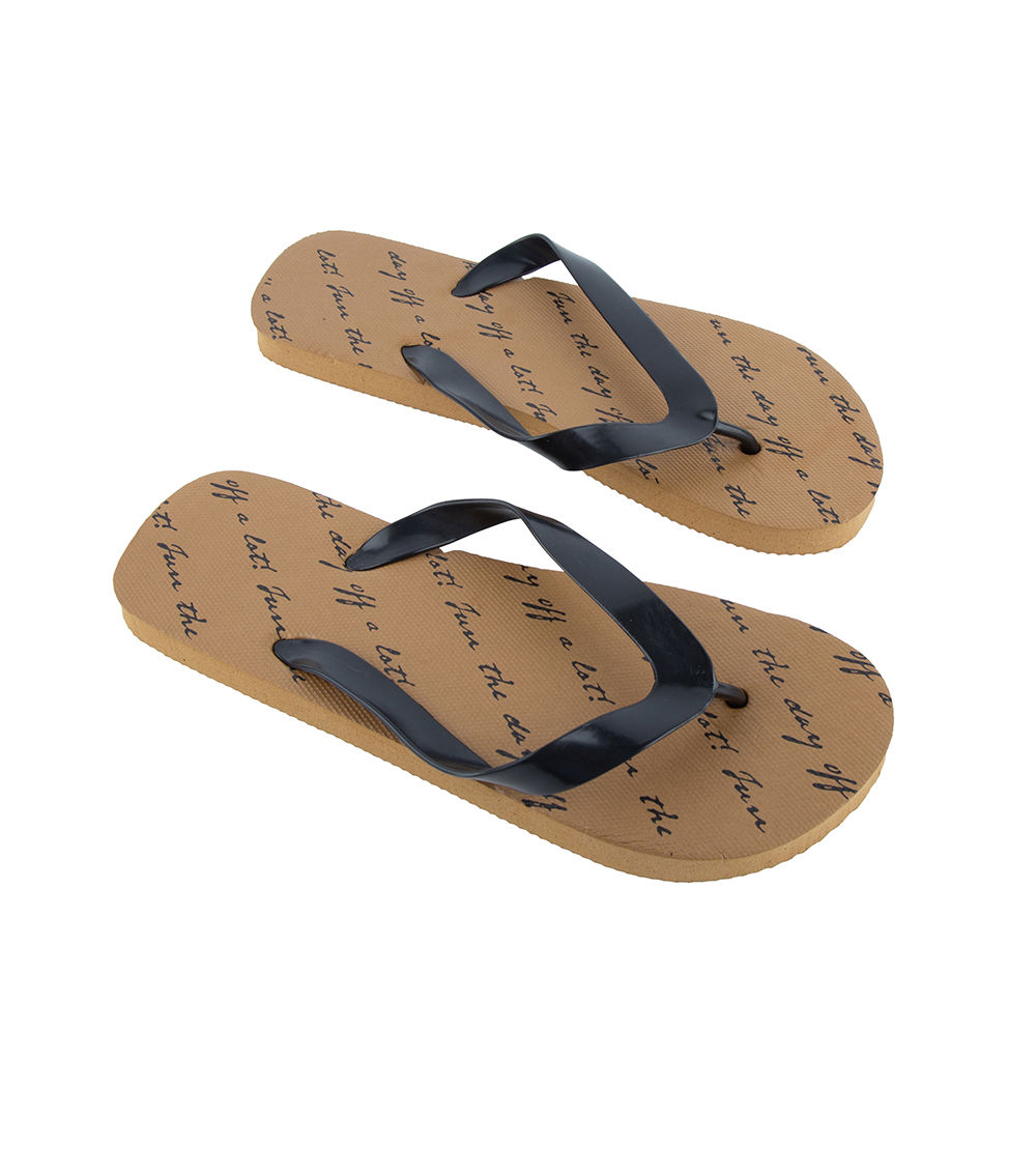 Typography Beach Sandals, Assorted (1 pc) - US 6-8/EU 38-41