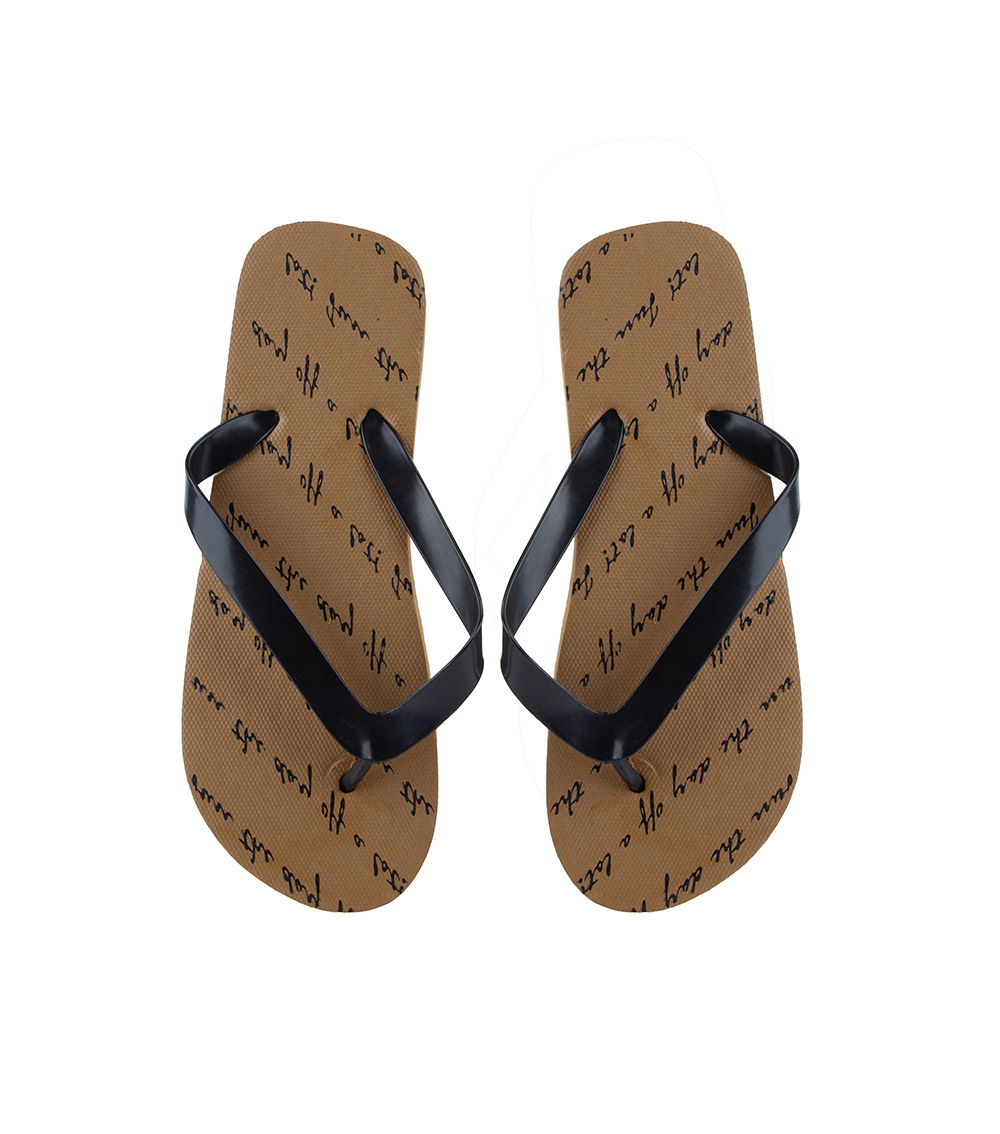 Typography Beach Sandals, Assorted (1 pc) - US 6-8/EU 38-41