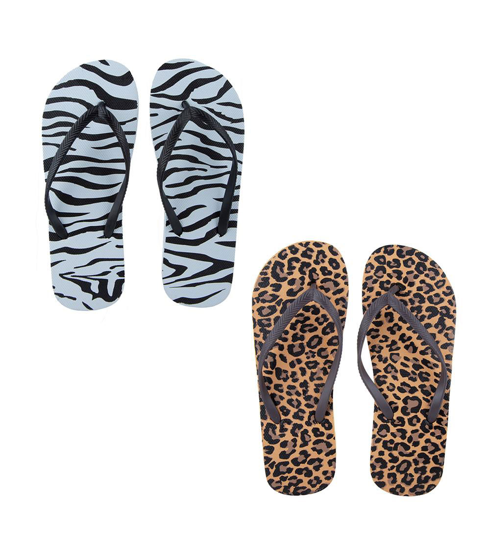 Animal Print Beach Sandals, Assorted (1 pc) -US 4-6/EU 35-38