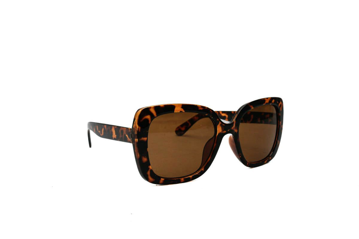 Oversized Square Sunglasses – Tortoiseshell Brown