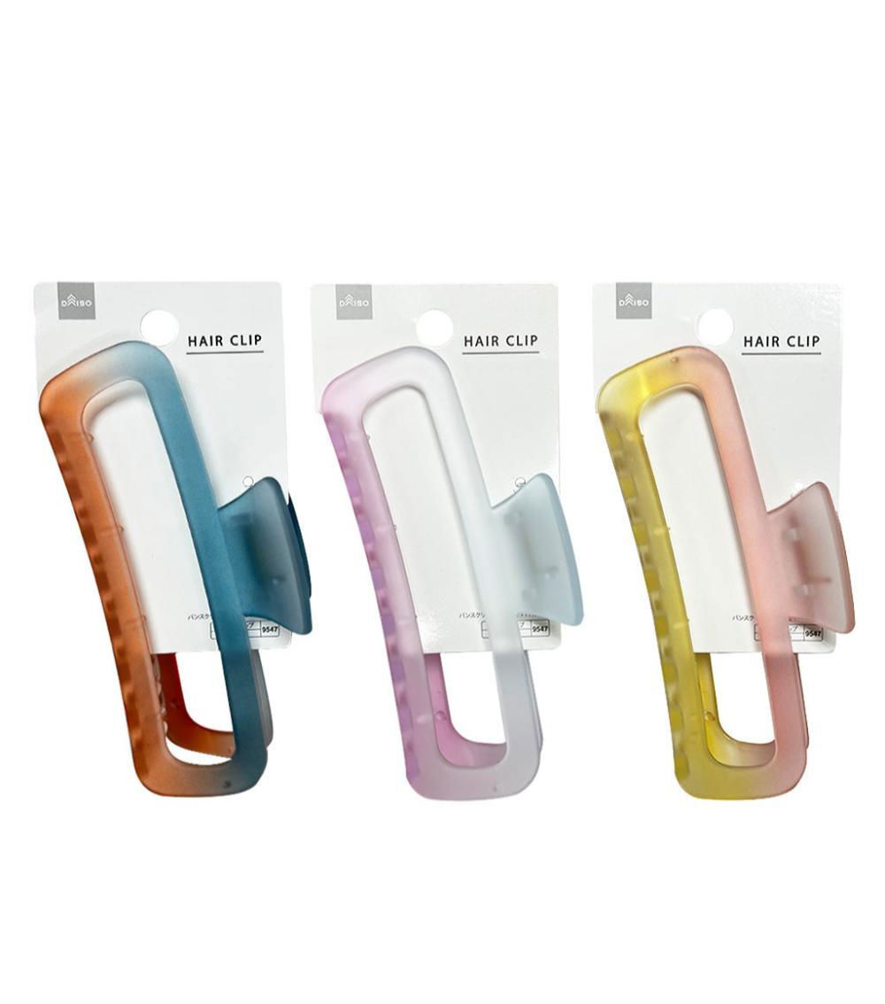 Matte Rectangular Hair Clip – Gradient Colors