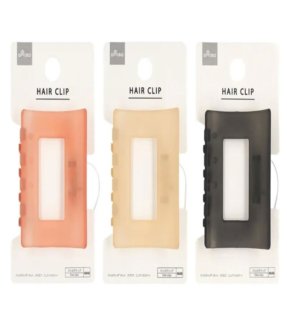 Matte Square Claw Clip, Assorted (1 pc)
