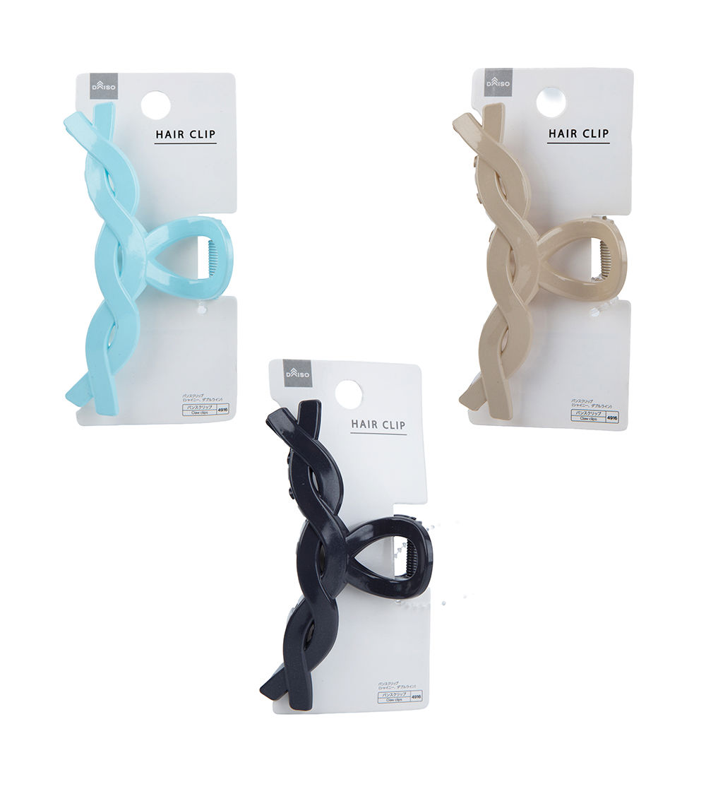 Shiny Double Line Claw Clip, Assorted (1 pc)