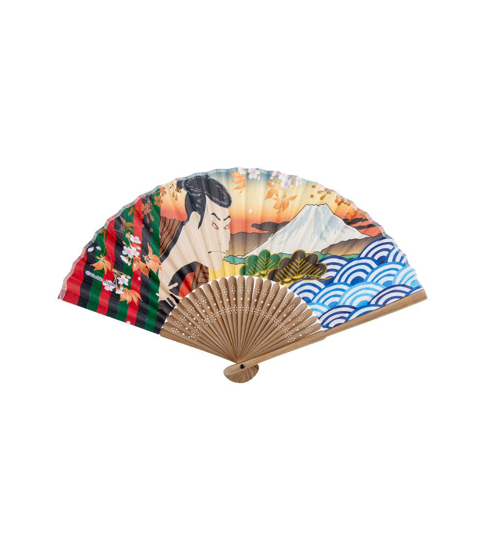 Ukiyo-e Sharaku Paper Folding Fan, Multicolor (21cm)
