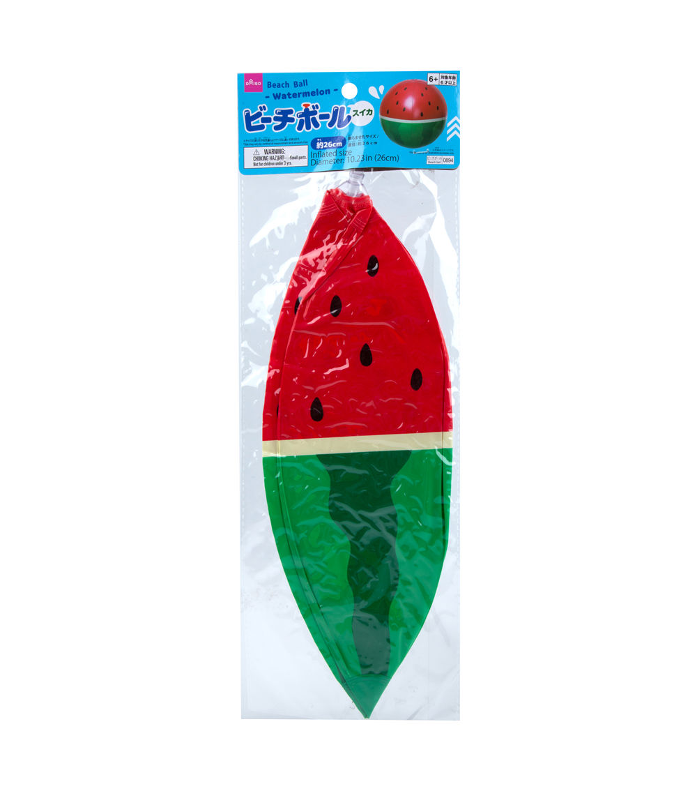 Watermelon Beach Ball, Green & Red (26cm)