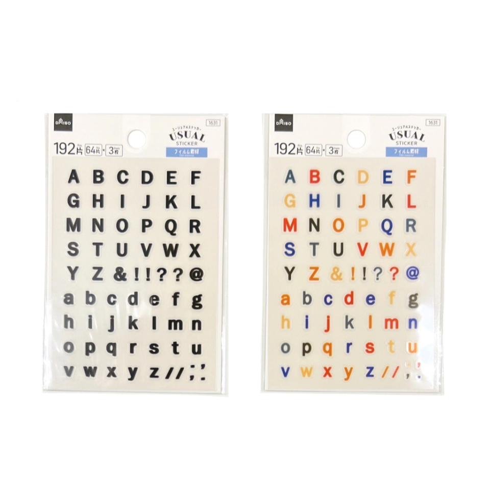 Usual Sticker – Alphabet Gothic Style, Assorted (1pc)