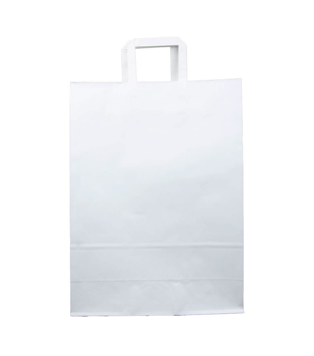 Simple Handbag, White (2 Sheets) - 31cm x 42cm x 12.5cm