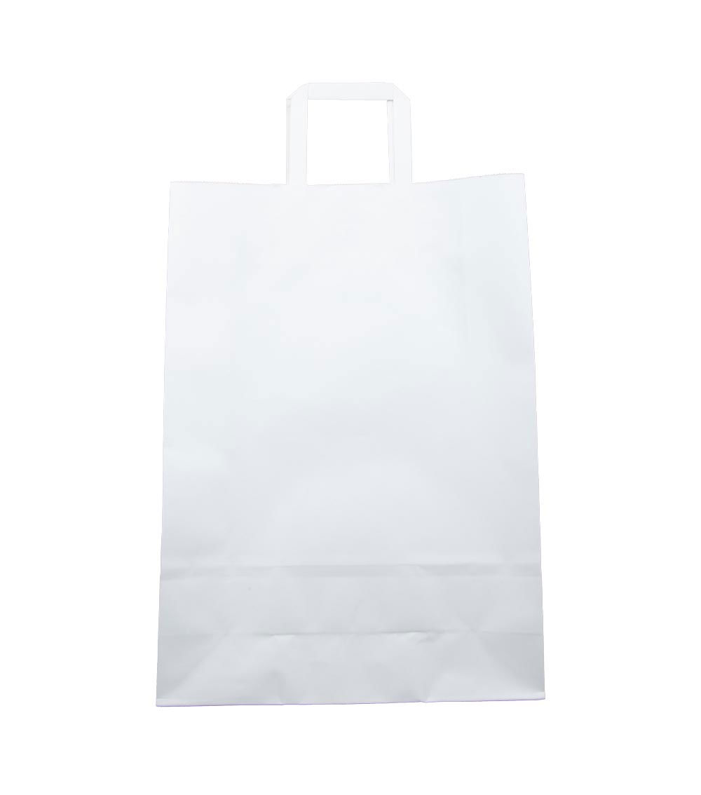 Simple Handbag, White (3 sheets) - 26cm x 36cm x 9cm