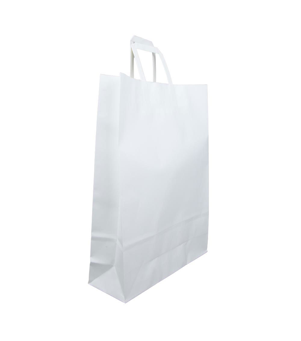 Simple Handbag, White (3 sheets) - 26cm x 36cm x 9cm