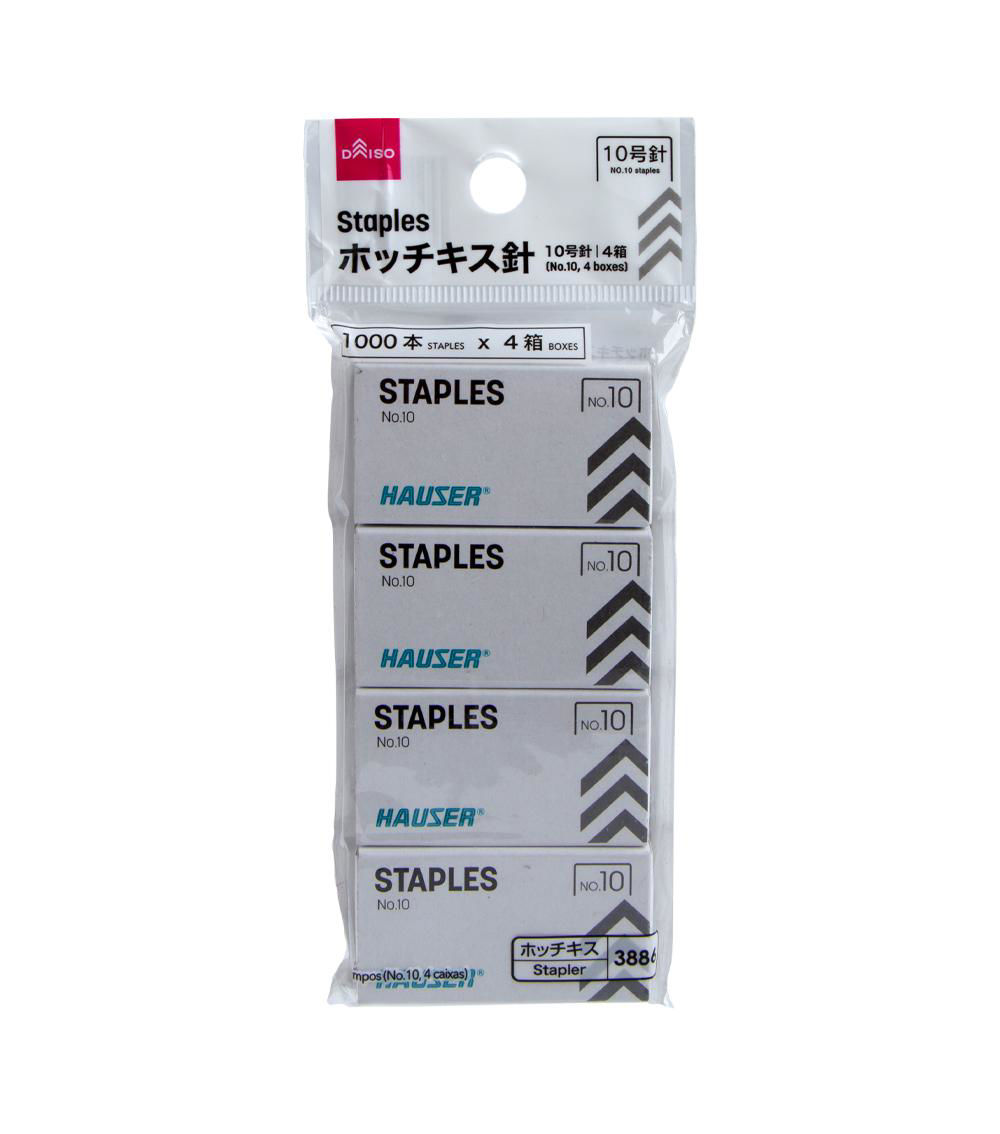 Staples, White (4 pcs)