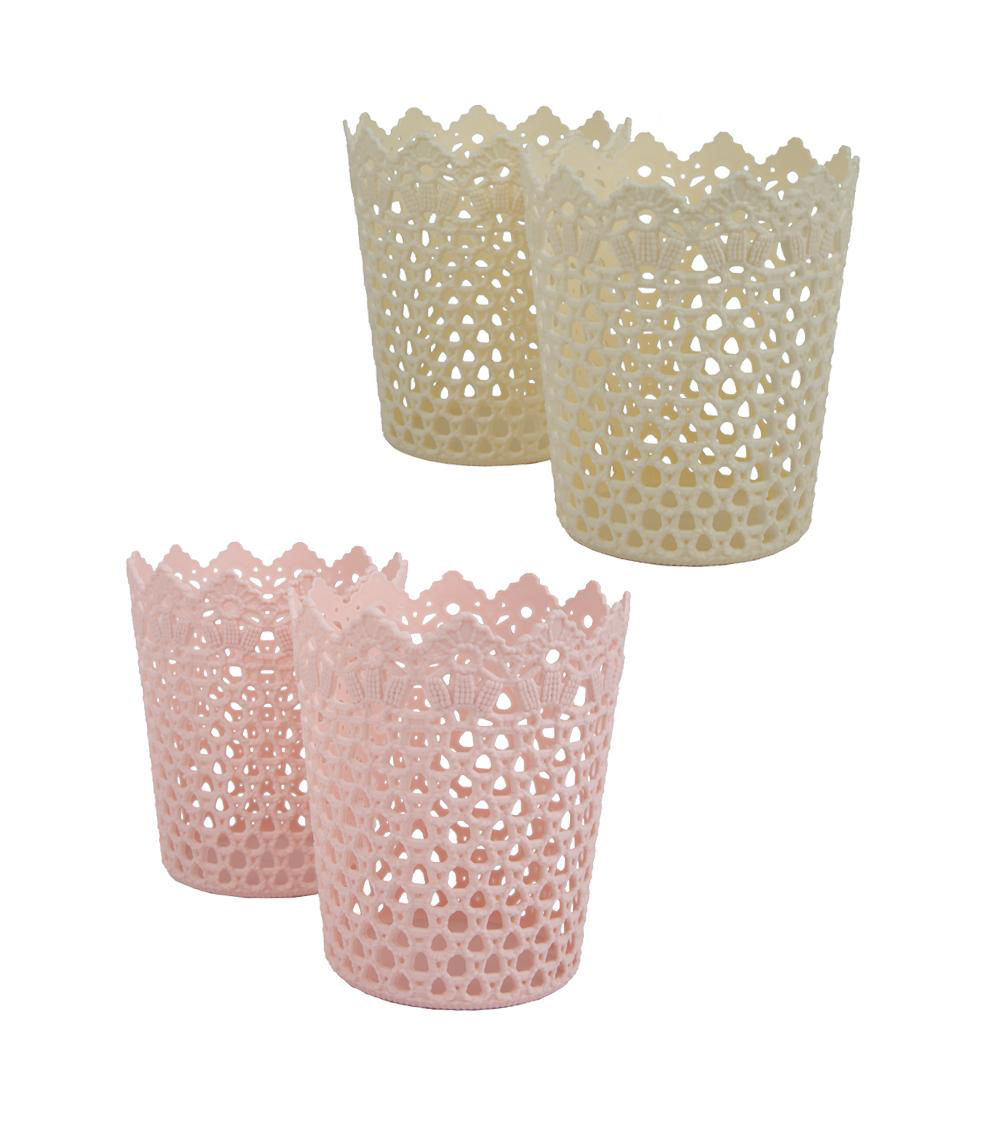 Round Floral Pattern Design Basket Pack of 2- Assorted (1pc)