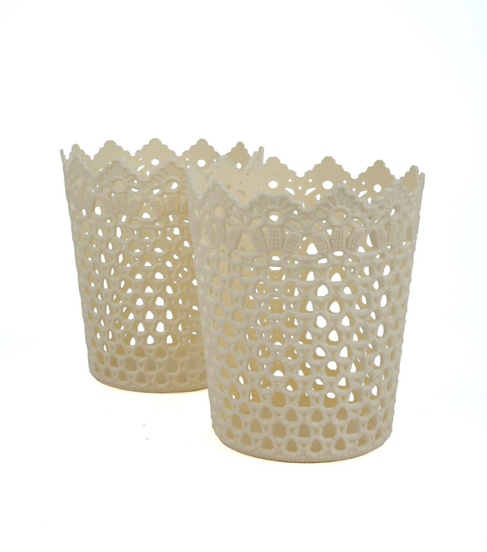 Round Floral Pattern Design Basket Pack of 2- Assorted (1pc)