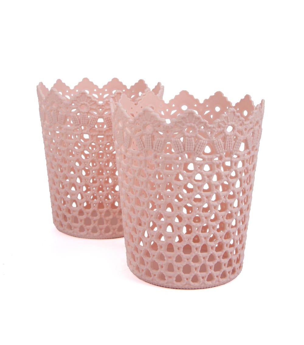 Round Floral Pattern Design Basket Pack of 2- Assorted (1pc)