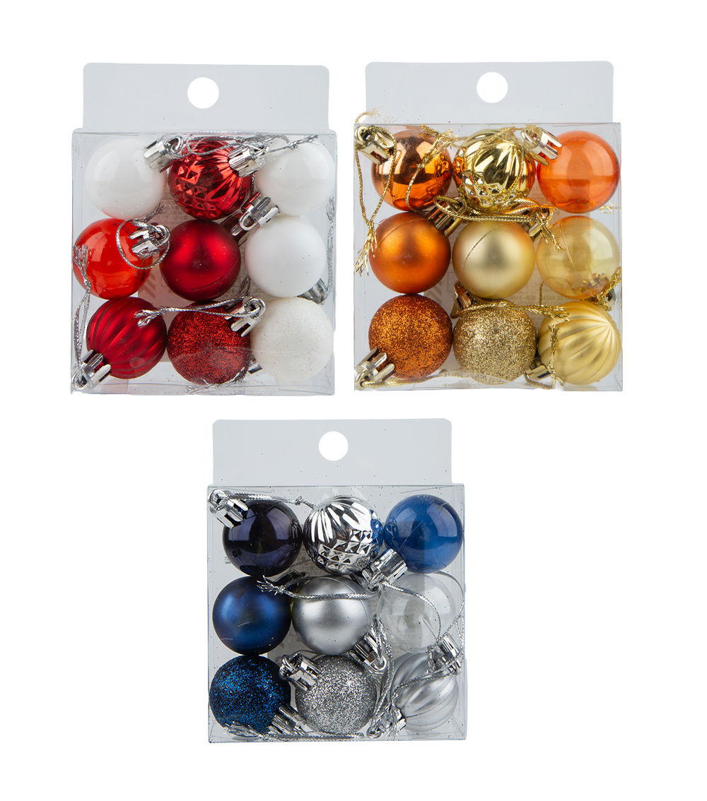 Christmas Mini Ornament Set of 9, (1.18in/3cm) – Assorted 1