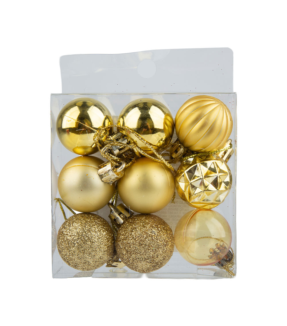 Christmas Mini Ornament Set of 9 – 1.18in/3cm, Assorted 1pc