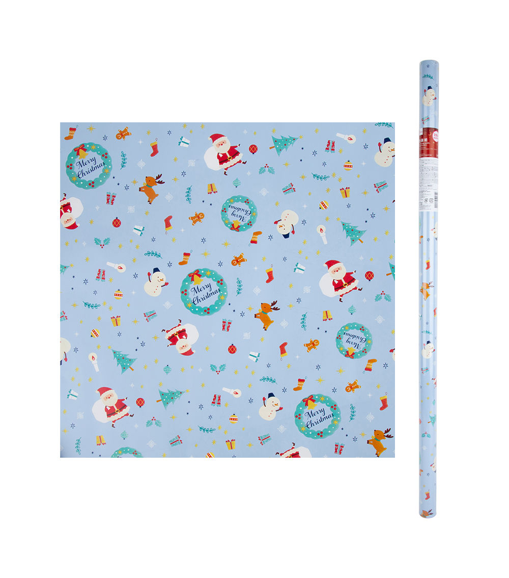 Christmas Wrapping Paper – Happy, (2.49 ft / 0.65 yd)