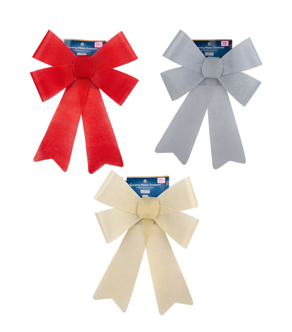 Christmas Sparkling Ribbon Ornament – Assorted (1 pc)