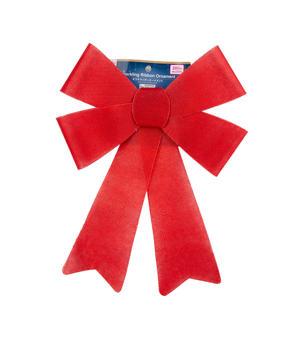 Christmas Sparkling Ribbon Ornament – Assorted (1 pc)